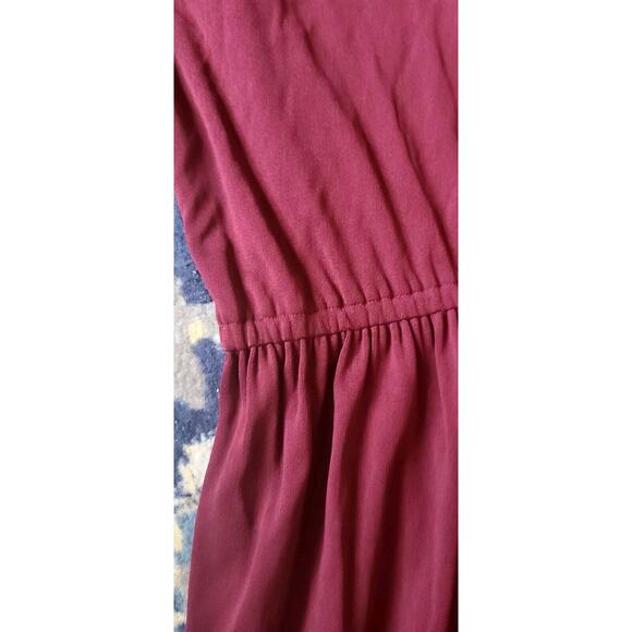 Vintage Union Made Bead Detail 100% Rayon Burgundy Women's Size 10 - Picture 4 of 10